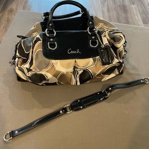 Coach ASHLEY Scarf Signature Satin ShoulderHandbag